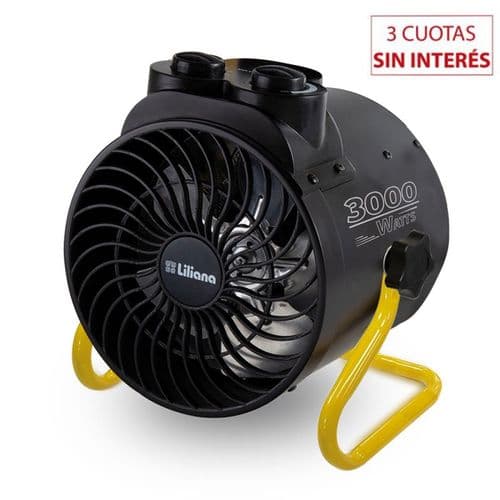 Caloventor Industrial Liliana Powertyhot CFI810 3000W Negro con Amarillo