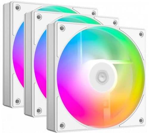 Cooler Fan ID-Cooling 120mm AS-120-ARGB-W White ARGB TRIO KIT X3