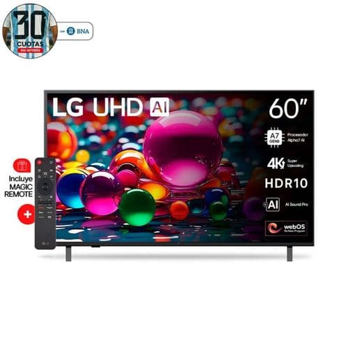 Smart TV 60" LG 4K UHD 60UA8050PSA ThinQ AI Negro