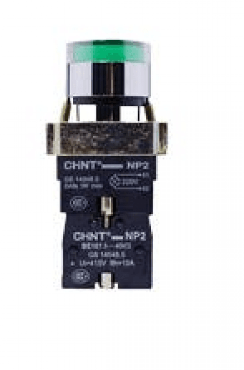 Np2-bw3361 24v Verde Pulsador Luminoso De Cuerpo Metalico De 22 Mm Verde Con Led 24v Y Contacto Na