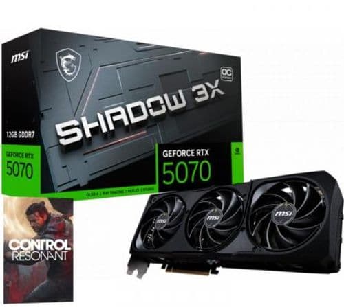 Placa de Video MSI GeForce RTX 5070 12GB GDDR7 SHADOW 3X OC