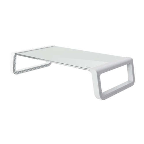 Soporte Trust Monitor Vidrio Stand White