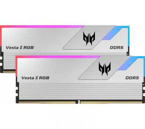 Memoria Predator DDR5 64GB (2x32GB) 6400MHz Vesta II RGB Silver CL32 by Acer AMD EXPO / INTEL XMP 3.0
