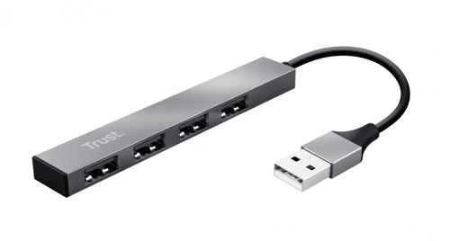 Trust Halyx Mini Hub Usb 4 Puertos  Aluminio