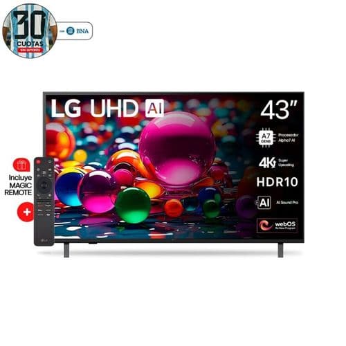 Smart TV 43" LG 4K UHD 43UA8050PSA ThinQ AI Negro