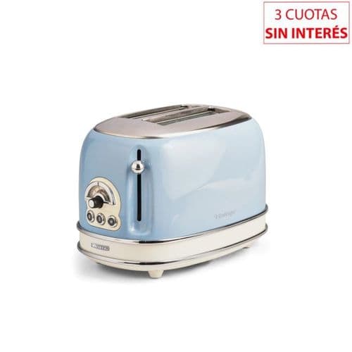 Tostadora Eléctrica Vintage Ariete PA-TO155CE-I Celeste