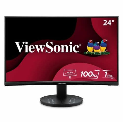 Monitor Curvo 24" Viewsonic Va2416c 100hz 1ms Dp Hdmi