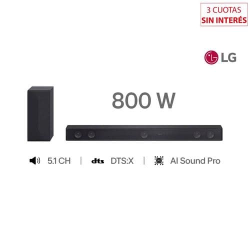 Soundbar + Subwoofer Bluetooth LG SH7Q 800W 5.1ch Negro