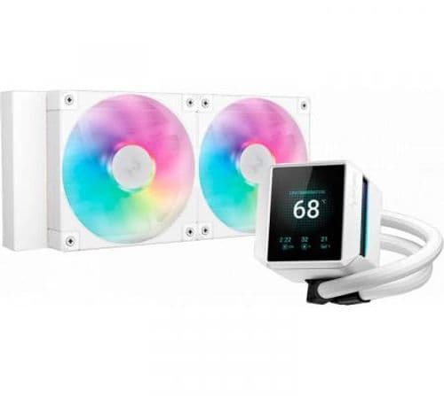Cooler CPU DeepCool MYSTIQUE 240 ARGB White LCD Display Water Cooler
