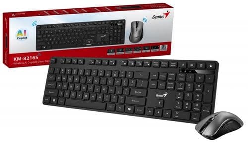 Teclado + Mouse Wireless Combo Genius Km-8216s Black