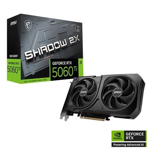 Placa De Video Geforce Rtx 5060 Ti 8gb Msi Shadow 2x Plus