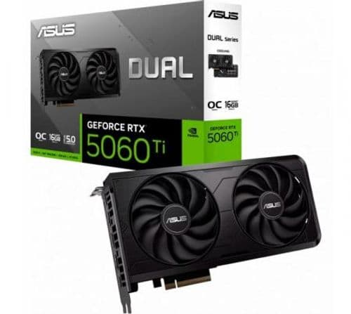 Placa de Video ASUS DUAL GeForce RTX 5060 TI 16GB GDDR7 OC EVO