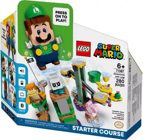 Bloques Lego Super Mario Pack Inicial Aventuras Con Luigi 280 Piezas