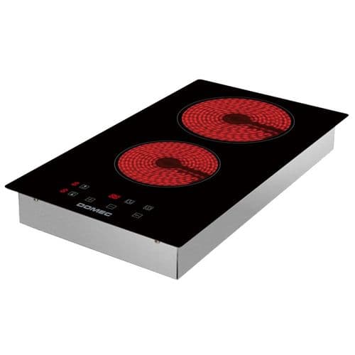 Anafe Eléctrico Vitrocerámico 2H Domec T-02 Touch