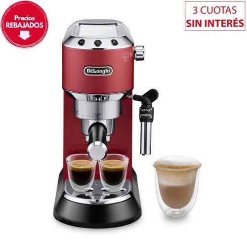 Cafetera Express DeLonghi Dedica EC680/5R 15Bar Roja