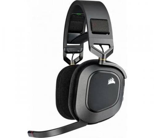 Auriculares Corsair HS80 Premium SlipStream Wireless 2.4Ghz Dolby Atmos Black RGB 20Hs - OUTLET