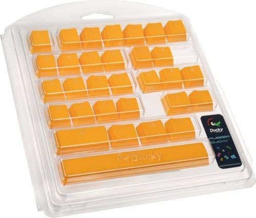 Set 31 Teclas Ducky Goma Traslucidas Amarillo Yellow