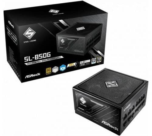 Fuente Asrock 850W 80 Plus Gold Steel Legend Full Modular ATX 3.1 PCIe 5.1 Cybenetics Platinum