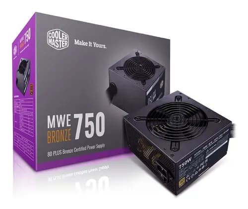 Fuente CoolerMaster 750W Mwe Bronze 80 Plus Atx Gamer