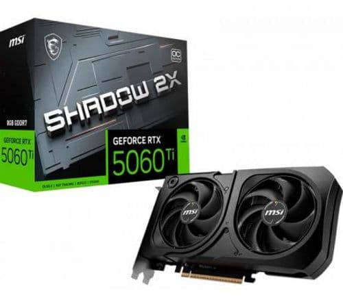 Placa de Video MSI GeForce RTX 5060 TI 8GB SHADOW X2 OC PLUS