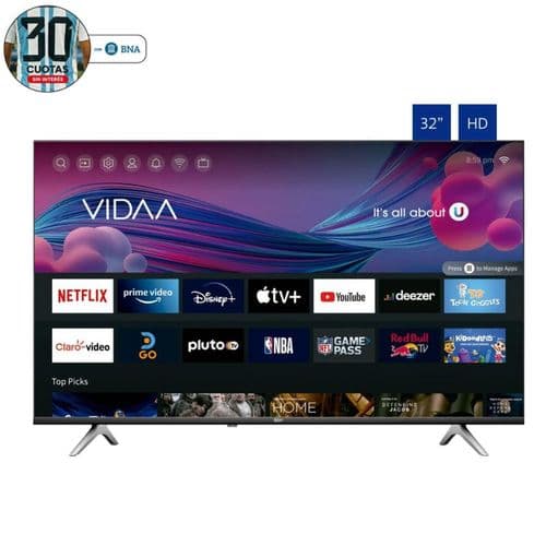 Smart TV 32" BGH HD B3223H5 VIDAA Negro