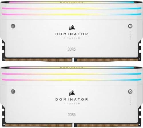 Memoria Corsair DDR5 32GB (2x16GB) 6400MHz Dominator Titanium White RGB  CL32 Intel XMP3.0 ICUE