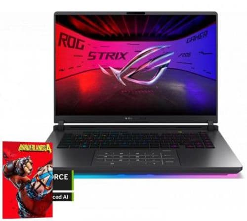 Notebook ASUS ROG Strix G16 16" Intel Core Ultra 9 275HX 32GB DDR5 SSD 1TB RTX 5070 Ti 2.5K Win11 G615LR-S5072W