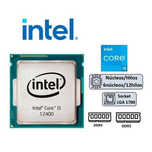 Micro Intel Core I5 12400 Tray C/video S/cooler S1700