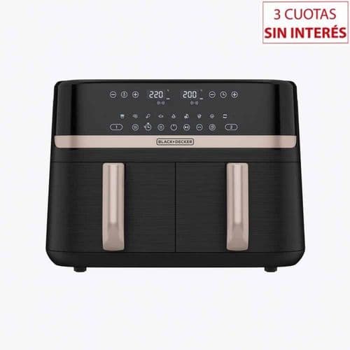 Freidora Sin Aceite Digital 9Lts Black + Decker Negro