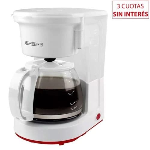 Cafetera de Filtro permanente Black & Decker CM0410 8 Tazas Blanco