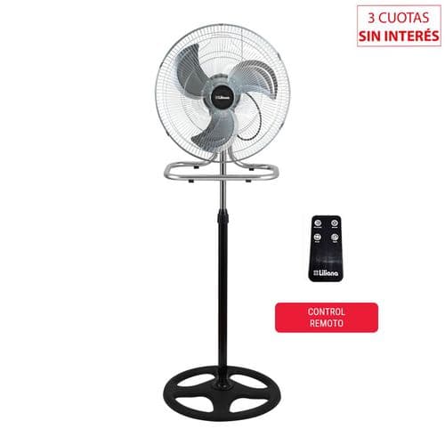 Ventilador de Pie 18" Liliana VP18R 3 en 1 Negro con Gris
