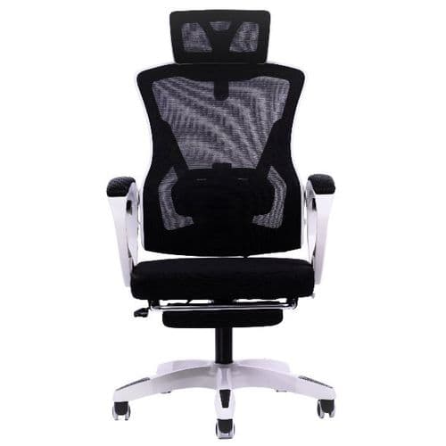 Silla Gamer Raptor Throne S10 Blanca C/apoyapies