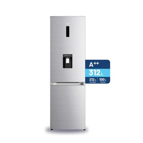 Heladera Combi BGH BRC330I1A 312Lts C/Dispenser No Frost Inverter Inox