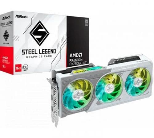 Placa de Video Asrock Radeon RX 9060 XT 16GB GDDR6 Steel Legend OC