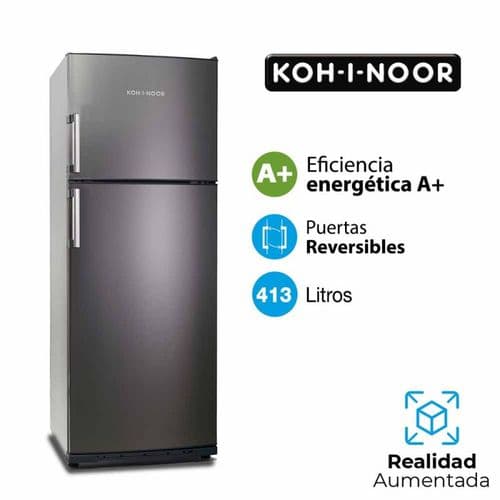 Heladera C/Freezer 401Lts  KOH-I-NOOR KDA4394/7KHDA43 Inox