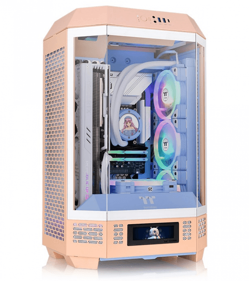 Gabinete Thermaltake The Tower 300 Peach Fuzz Tempered Glass