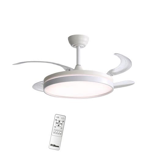 Ventilador Techo Retráctil Luz LED Liliana VTHB603R Blanco