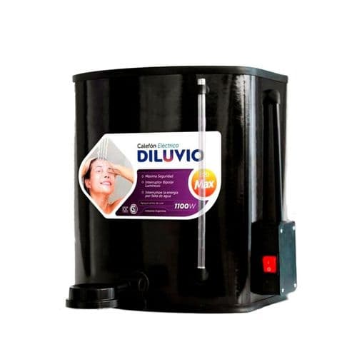 Calefón Eléctrico Indelplas Ducha Diluvio Max IDP-D20 20Lts Negro
