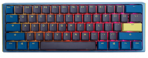 Teclado Mecanico Ducky One 3 Daybreak Mini Teclas Azules Interruptor Rojo Silencioso Ingles Pbt Doble Disparo Sin Costuras Estuche Superior Azul Estuc