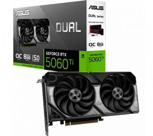 Placa de Video ASUS DUAL GeForce RTX 5060 Ti 8GB GDDR7 OC