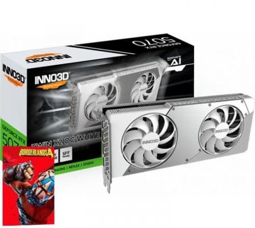 Placa de Video INNO3D GeForce RTX 5070 12GB GDDR7 TWIN X2 OC WHITE