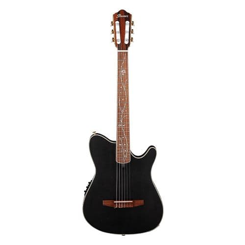 Guitarra Eléctrica Ibanez TOD10N Tim Henson Signature Nylon Acoustic-Electric Guitar Black Flat