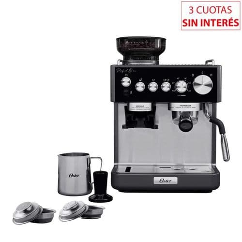 Cafetera Espresso Oster Perfect Brew BVSTEM7301-054 15 Bar C/Molinillo Inox