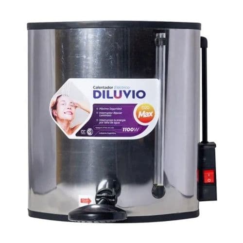 Calefón Eléctrico Indelplas Ducha Diluvio IDP-D20 20Lts Inox