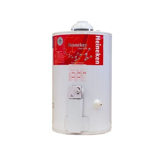 Termotanque a Gas 50Lts Heineken ADN AP-50 Pie-Colgar C/Superior