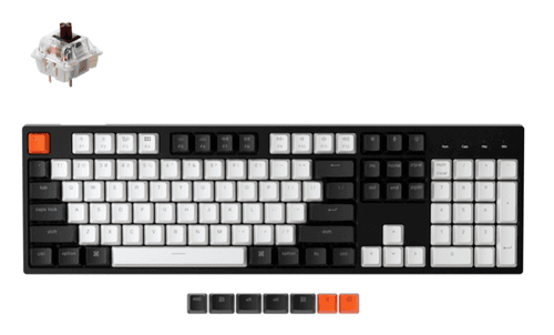 Teclado Keychron C2 Aluminium 100% Brown Switches
