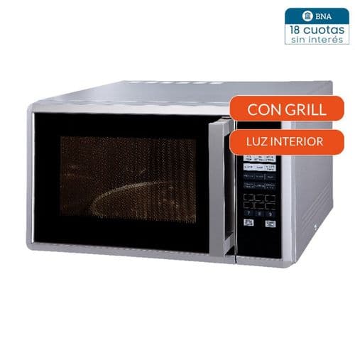 Microondas 28Lts Warptech WT-M928LDS C/Grill Silver