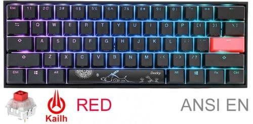 Teclado Gamer Ducky Mecha Mini V2 Rgb Kailh Box Red Pbt Double Shot