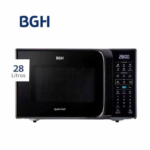 Microondas 28Lts BGH Quick Chef Eco B228DN20I Digital C/Grill Negro