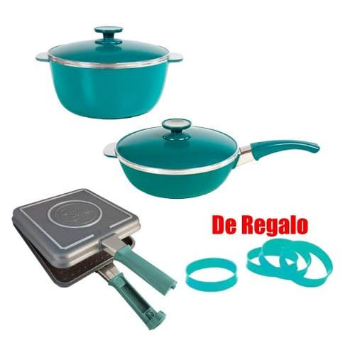 Combo Essen cacerola 24cm + sartén 24cm + flip 2.1